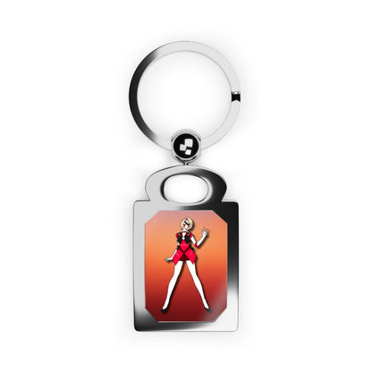 Space Warrior Charlie Rectangle Photo Keyring