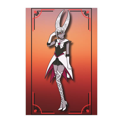 Space Warrior Carmilla Indoor and Outdoor Silk Posters