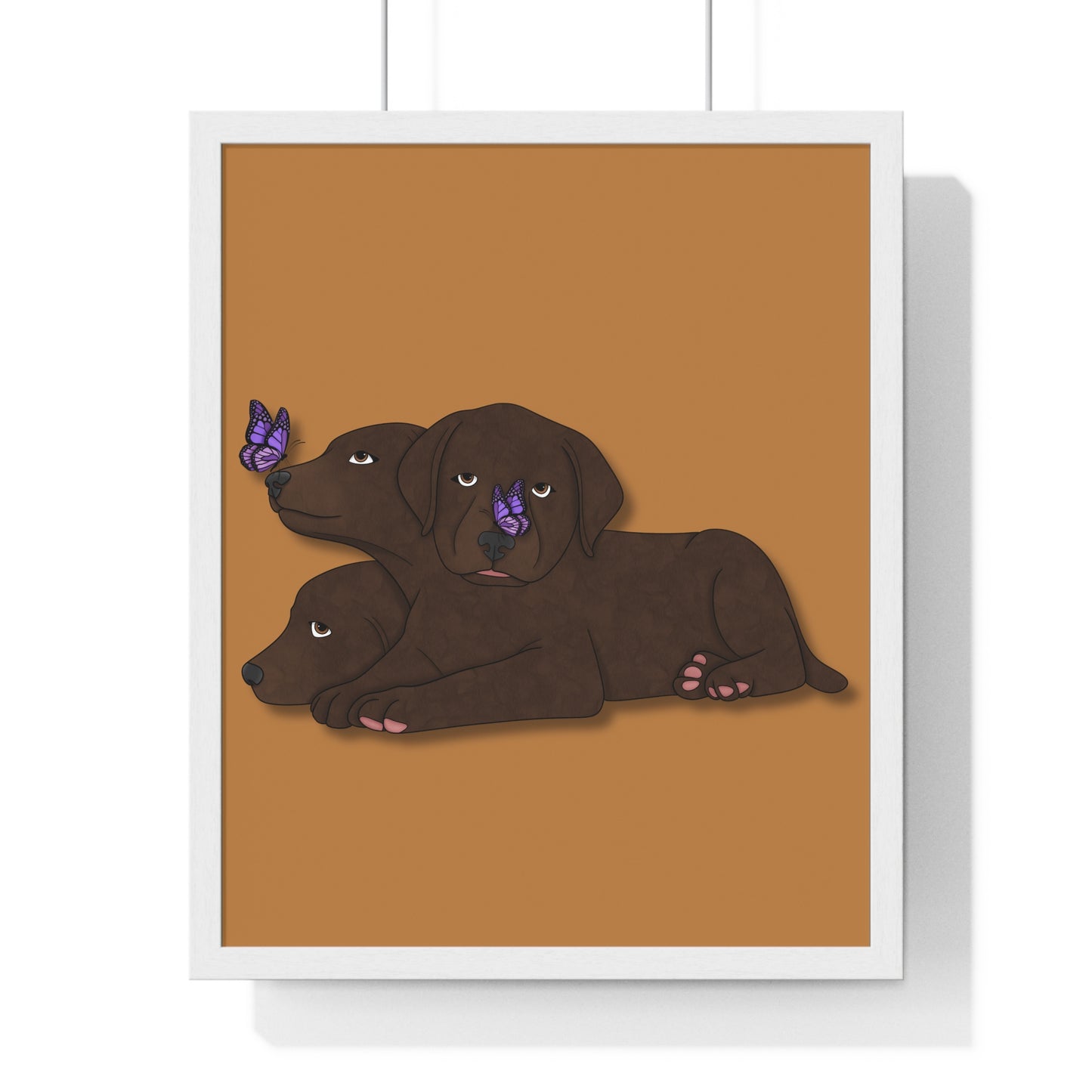 Cerberus Puppy Vertical Framed Poster