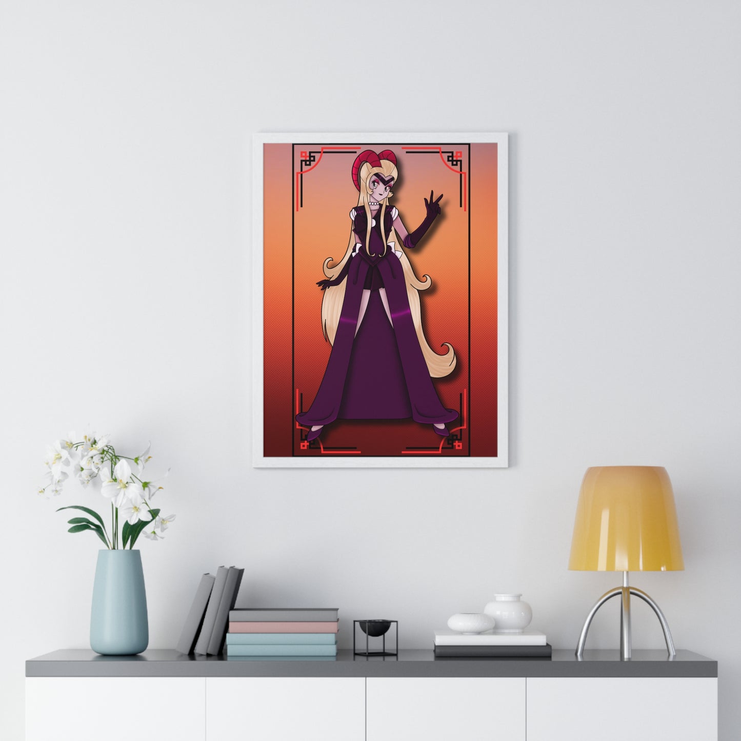 Space Warrior Lilith Vertical Framed Poster