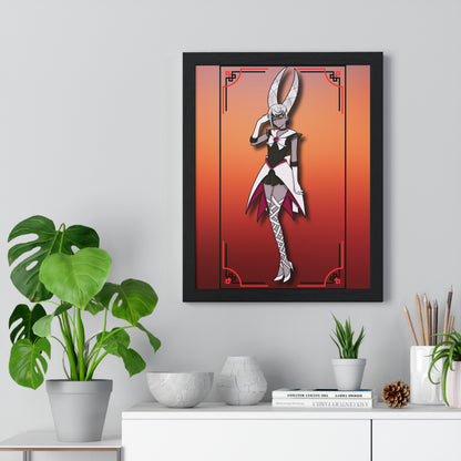 Space Warrior Carmilla Vertical Framed Poster