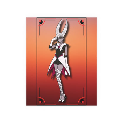 Space Warrior Carmilla Indoor and Outdoor Silk Posters