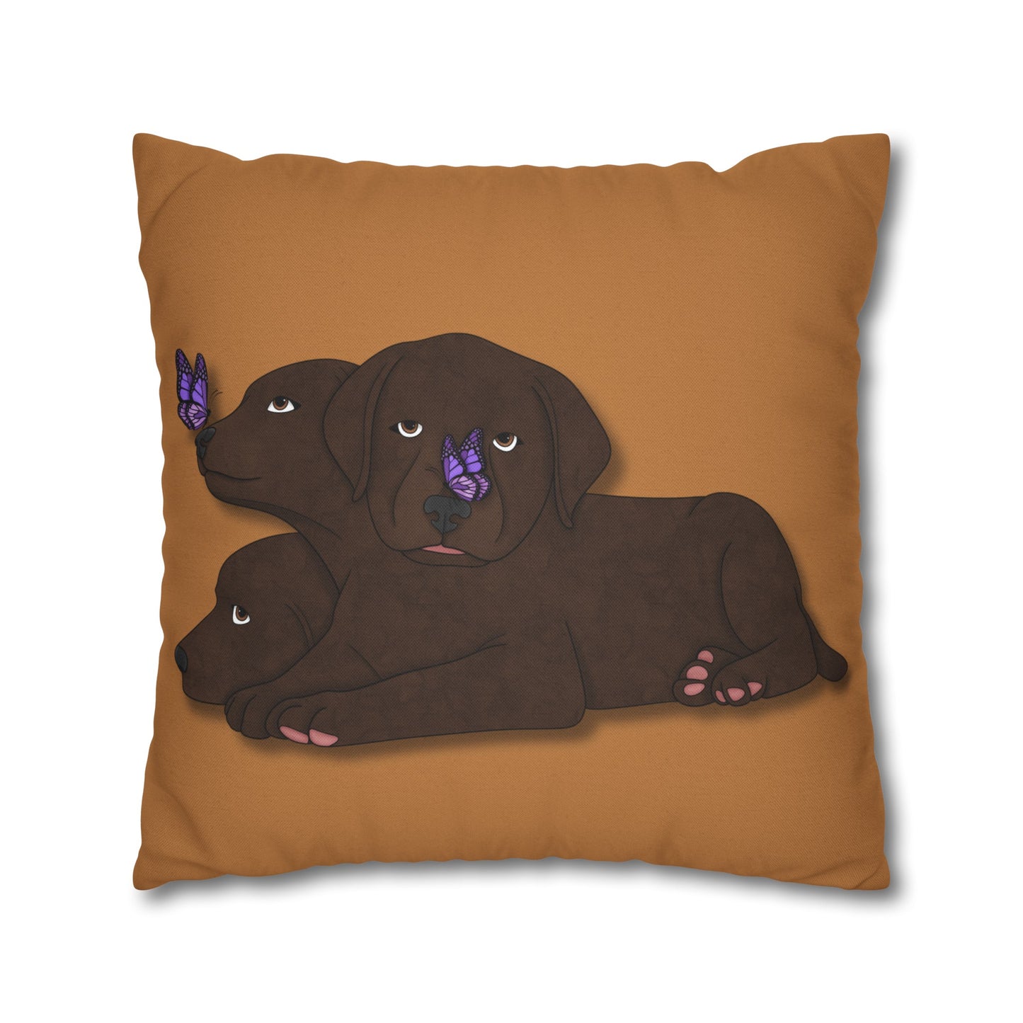 Cerberus Puppy Spun Polyester Square Pillowcase