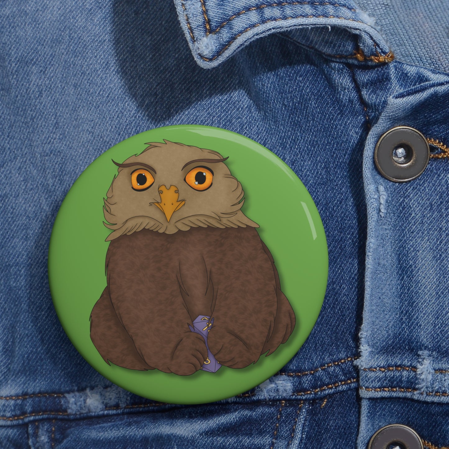 Owlbear Cub Pin Buttons