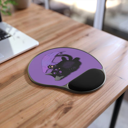 Winged Kitten Mouse Pad With Wrist Rest