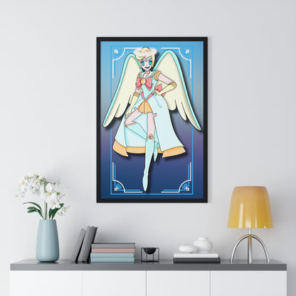 Space Warrior Saint Peter Vertical Framed Poster