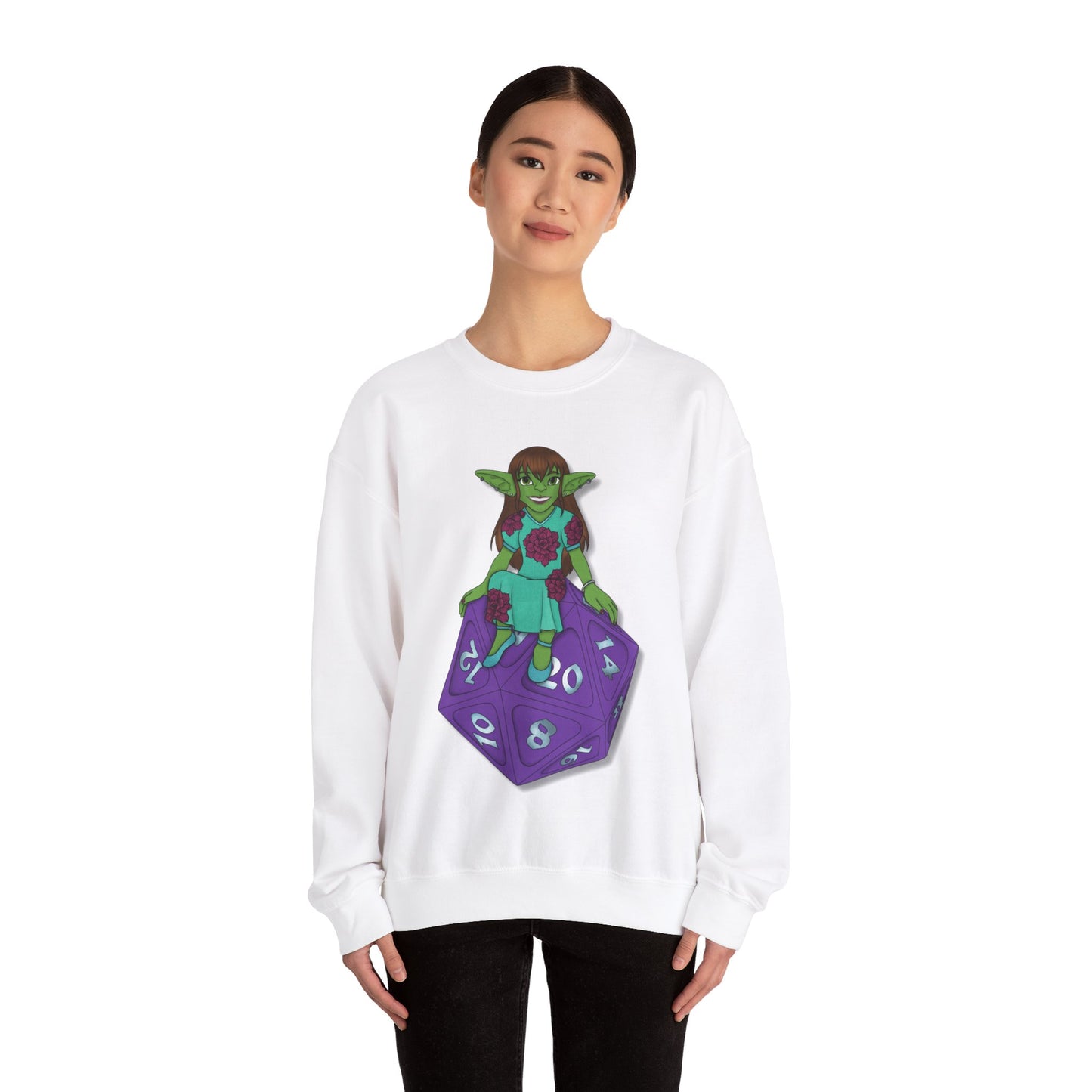 Goblin on a d20 Unisex Heavy Blend™ Crewneck Sweatshirt