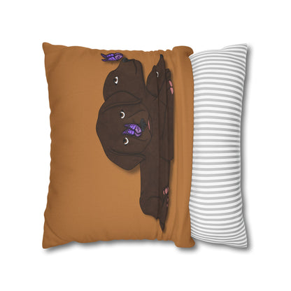 Cerberus Puppy Spun Polyester Square Pillowcase