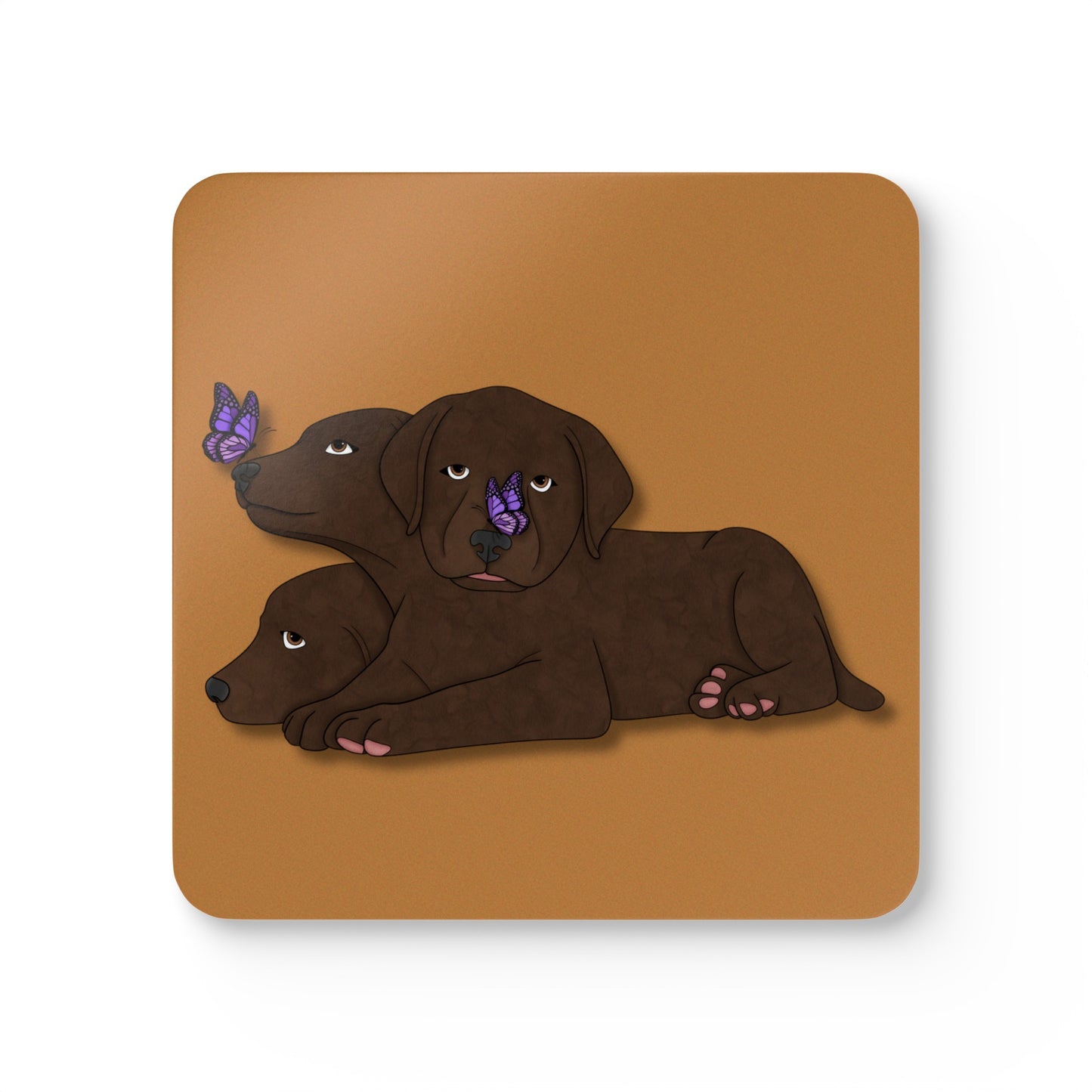 Cerberus Puppy Corkwood Coaster Set