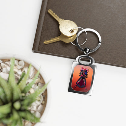 Space Warrior Velvette Rectangle Photo Keyring