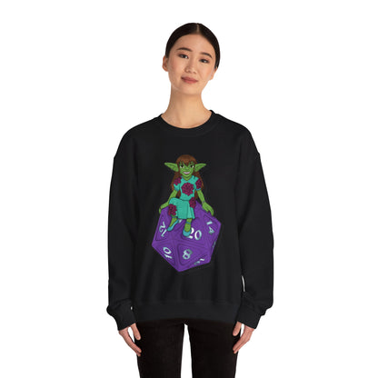 Goblin on a d20 Unisex Heavy Blend™ Crewneck Sweatshirt