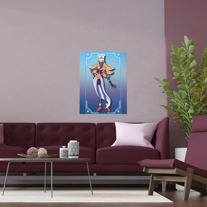 Space Warrior Sir Pentious Indoor and Outdoor Silk Posters