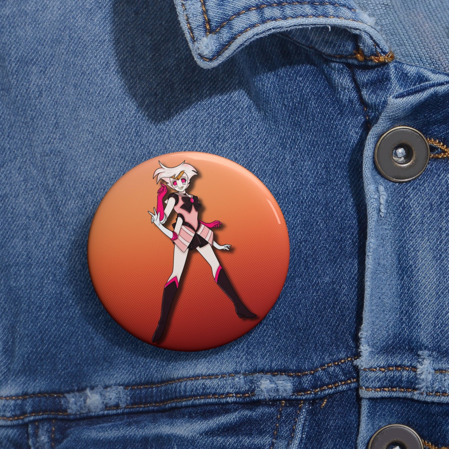 Space Warrior Angel Dust Pin Button