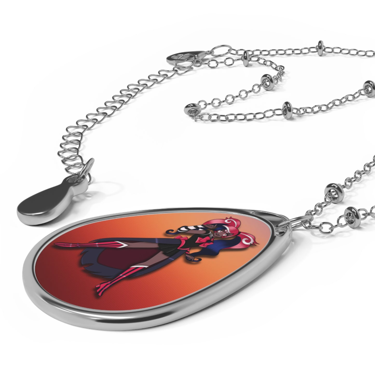 Space Warrior Velvette Oval Necklace