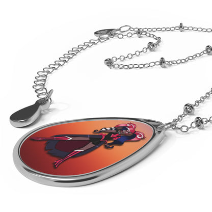 Space Warrior Velvette Oval Necklace