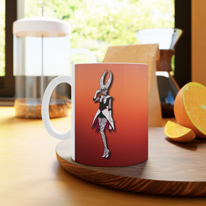 Space Warrior Carmilla White Ceramic Mug, 11oz and 15oz