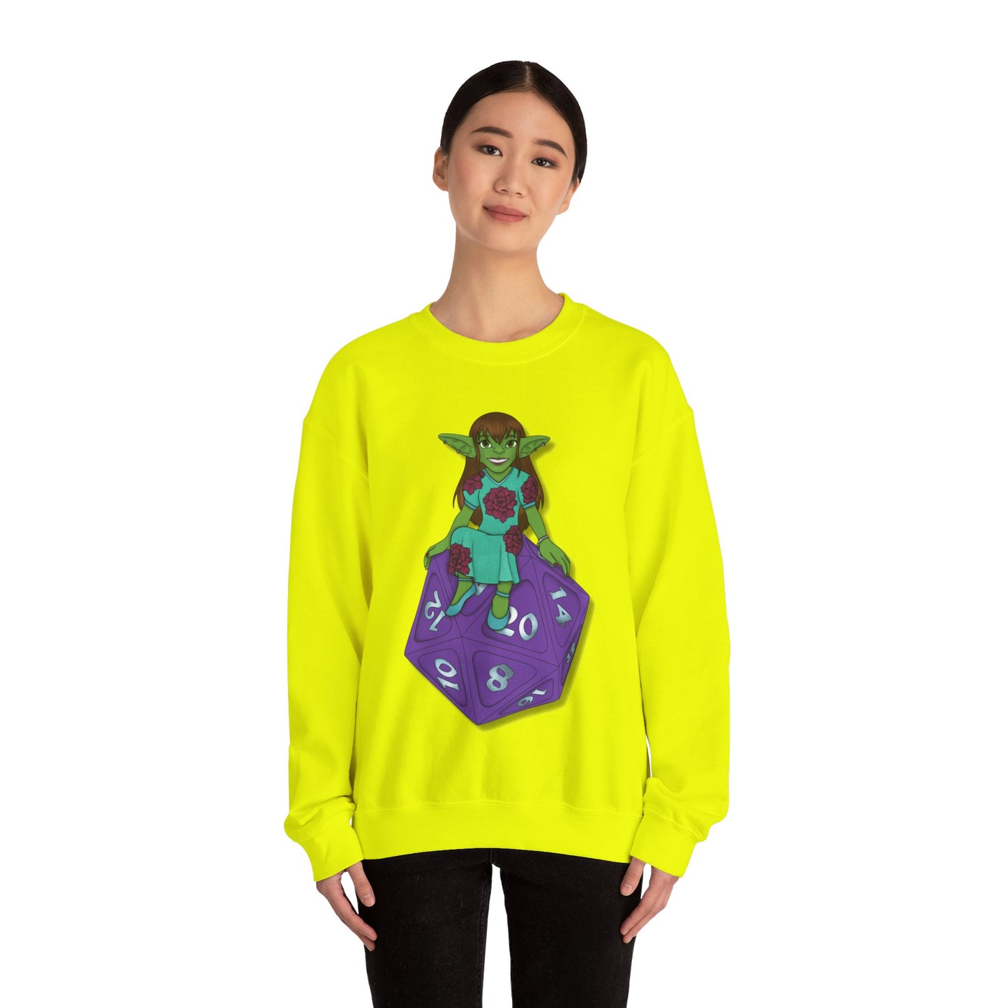 Goblin on a d20 Unisex Heavy Blend™ Crewneck Sweatshirt