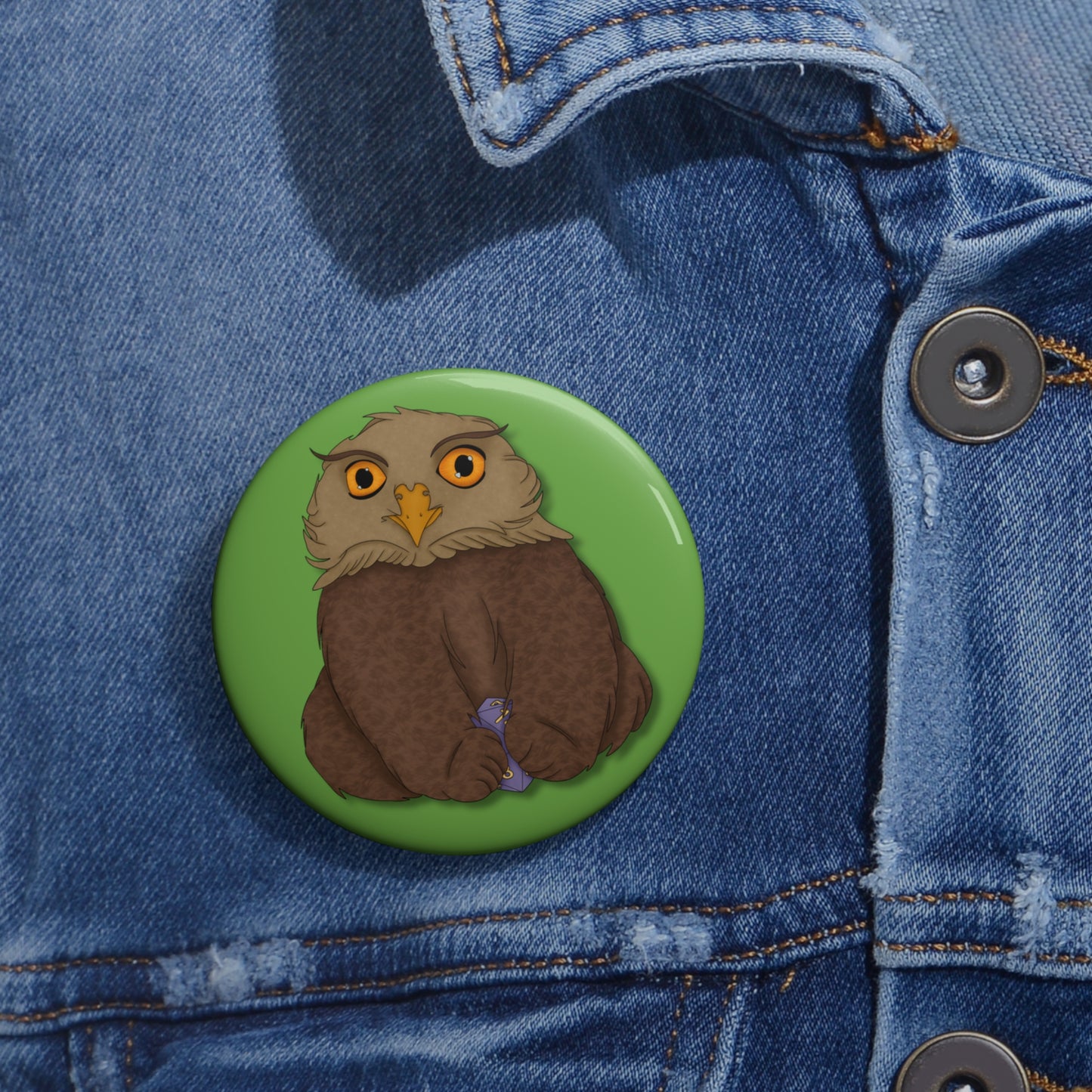 Owlbear Cub Pin Buttons