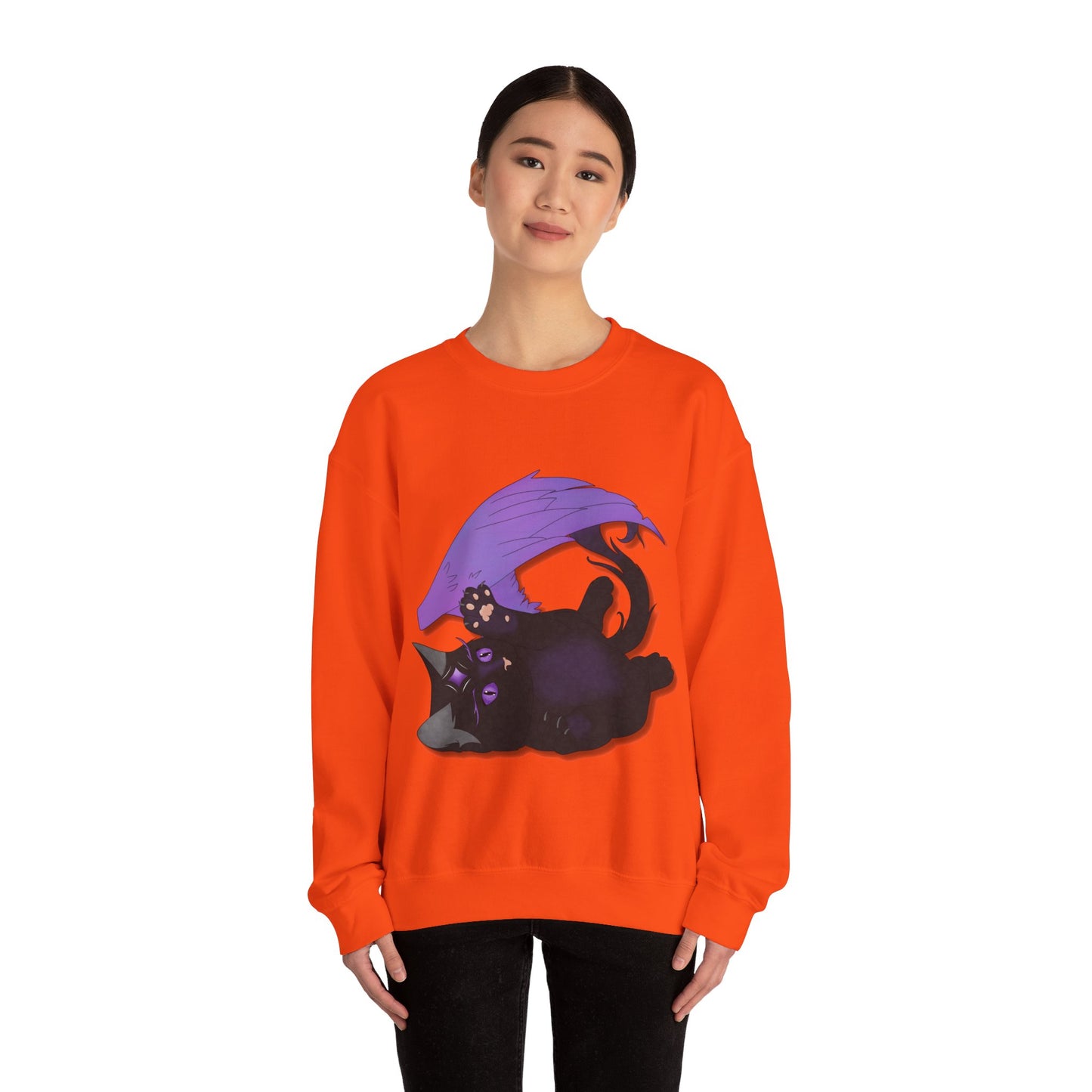 Winged Kitten Unisex Heavy Blend™ Crewneck Sweatshirt