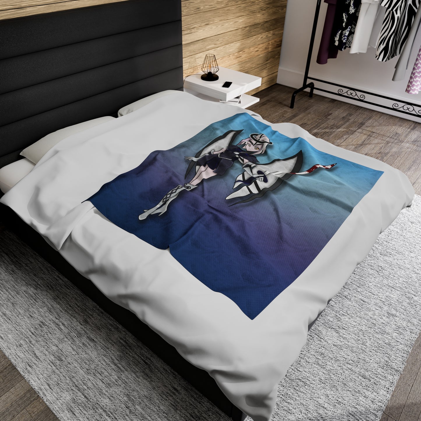 Space Warrior Lute Velveteen Plush Blanket