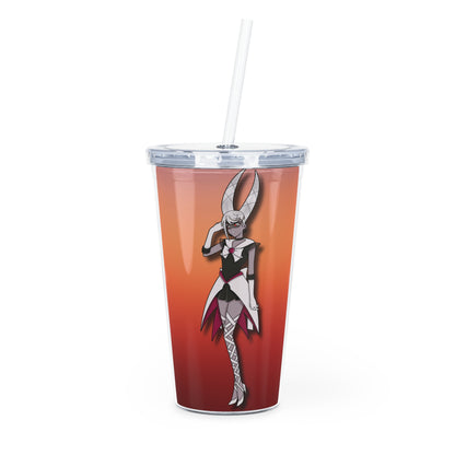 Space Warrior Carmilla Plastic Tumbler with Straw