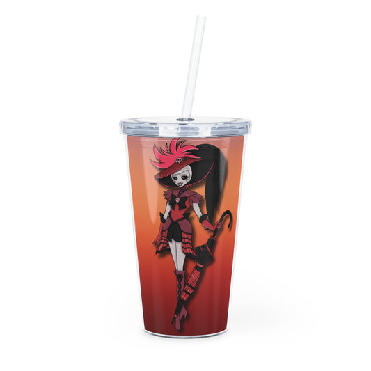 Space Warrior Rosie Plastic Tumbler with Straw