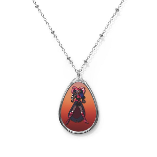 Space Warrior Velvette Oval Necklace