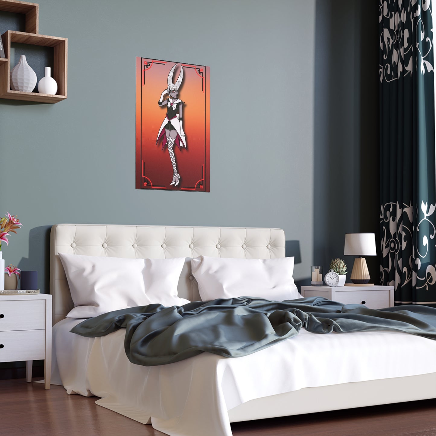 Space Warrior Carmilla Indoor and Outdoor Silk Posters