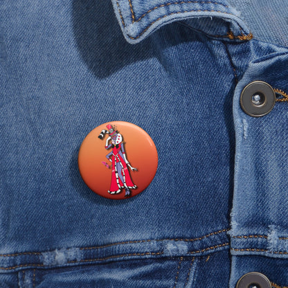 Space Warrior Valentino Pin Button