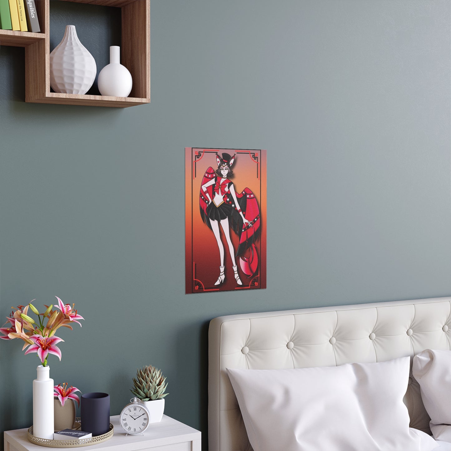 Space Warrior Husk Indoor and Outdoor Silk Posters