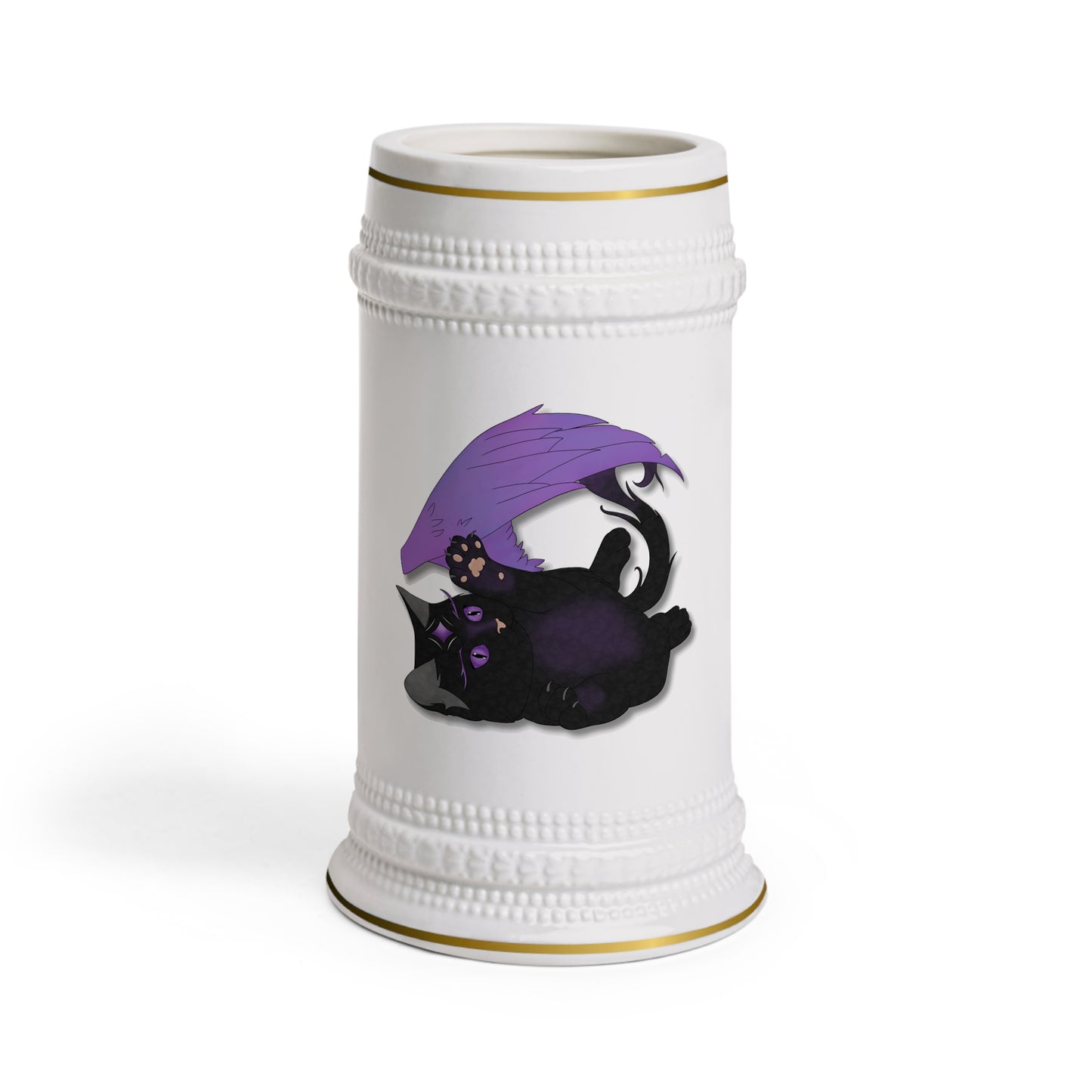 Winged Kitten Stein Mug