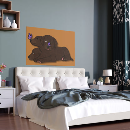 Cerberus Puppy Indoor and Outdoor Silk Posters