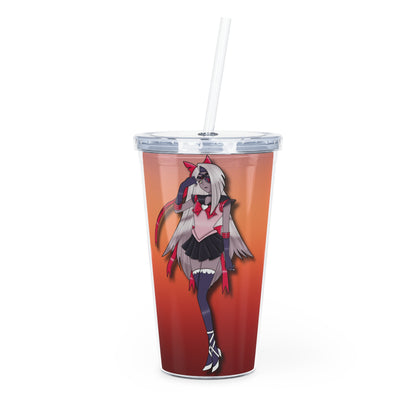 Space Warrior Vaggie Plastic Tumbler with Straw