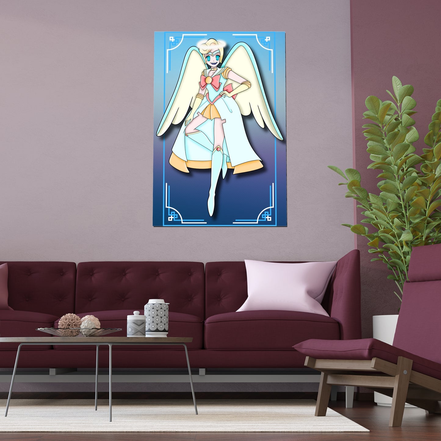 Space Warrior Saint Peter Indoor and Outdoor Silk Posters