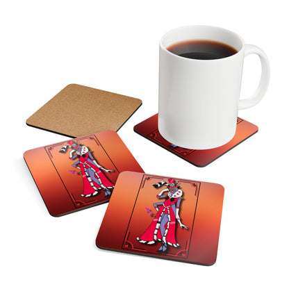 Space Warrior Valentino Corkwood Coaster Set