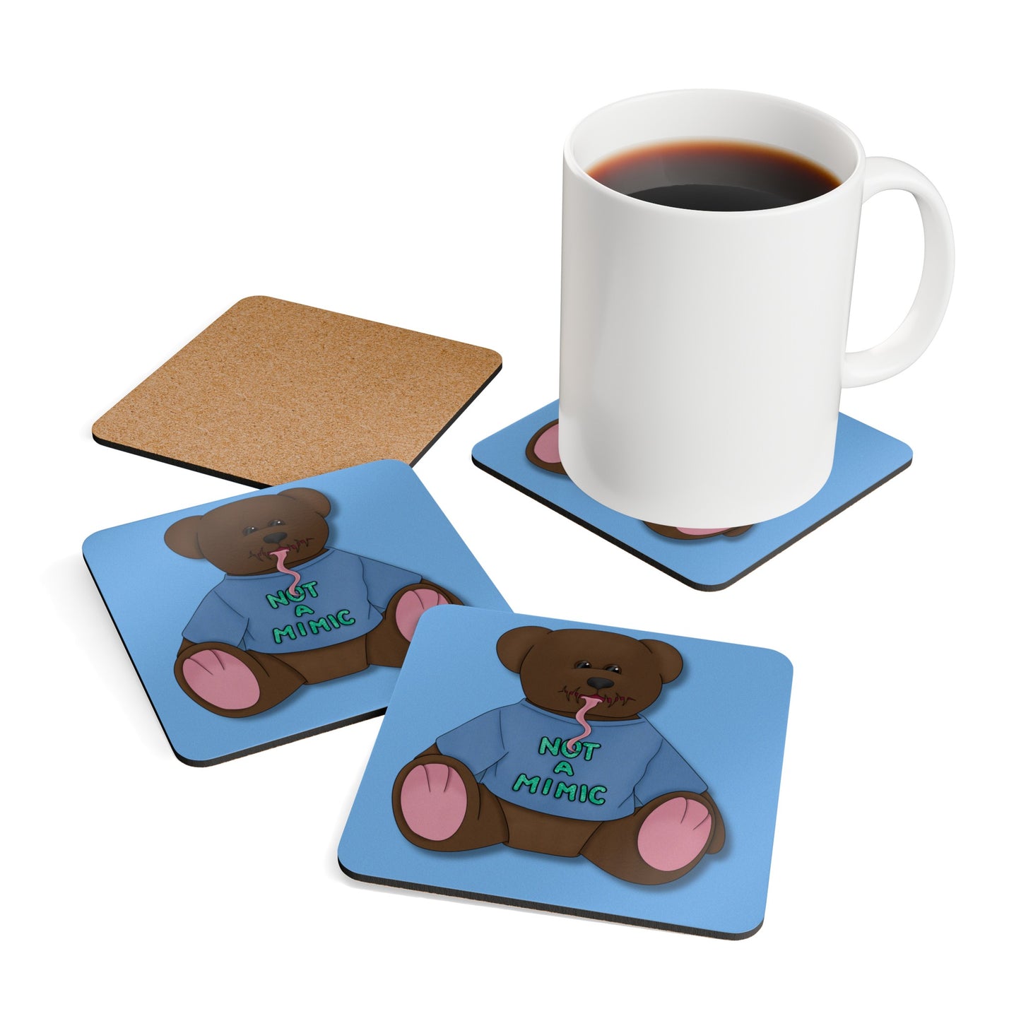 (Not a) Mimic Corkwood Coaster Set