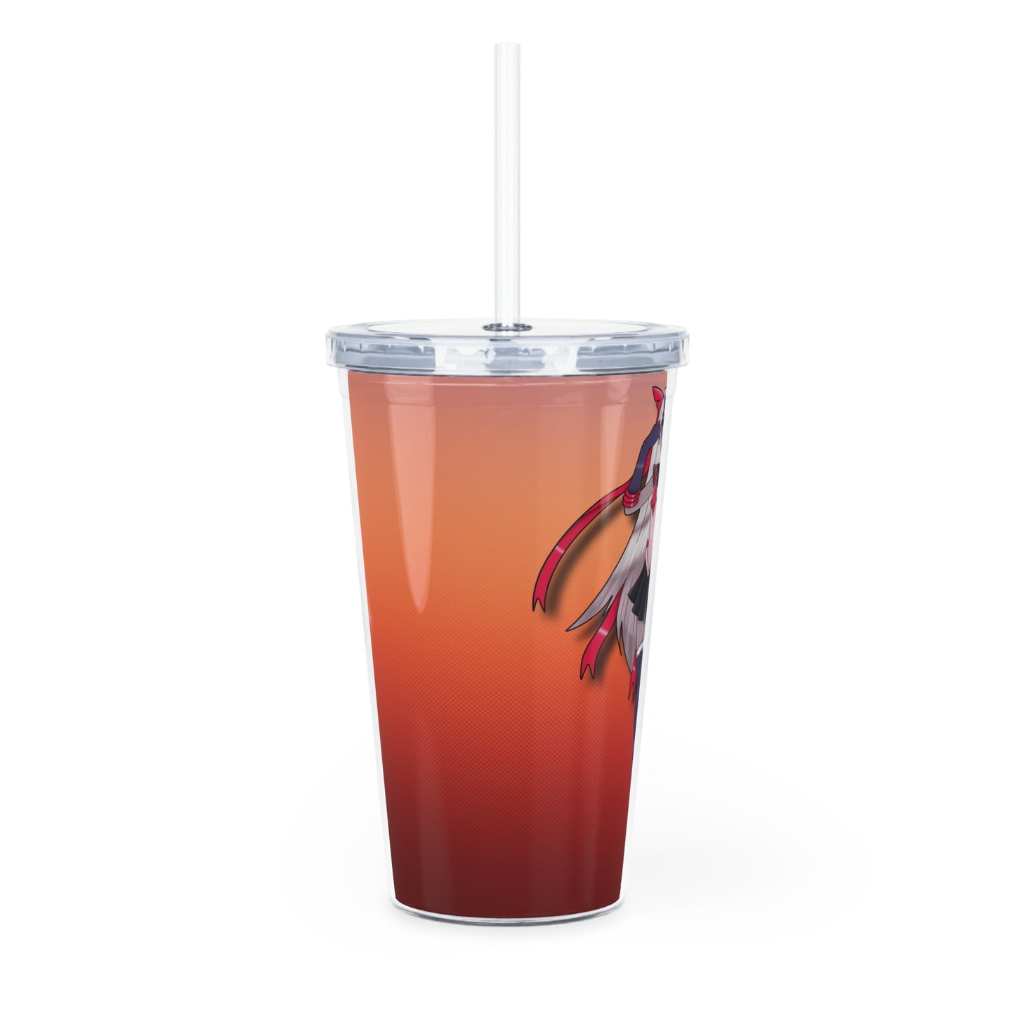 Space Warrior Vaggie Plastic Tumbler with Straw