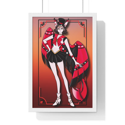 Space Warrior Husk Vertical Framed Poster