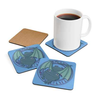 Baby Dragon Corkwood Coaster Set