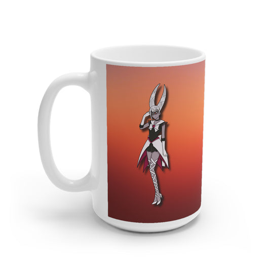 Space Warrior Carmilla White Ceramic Mug, 11oz and 15oz