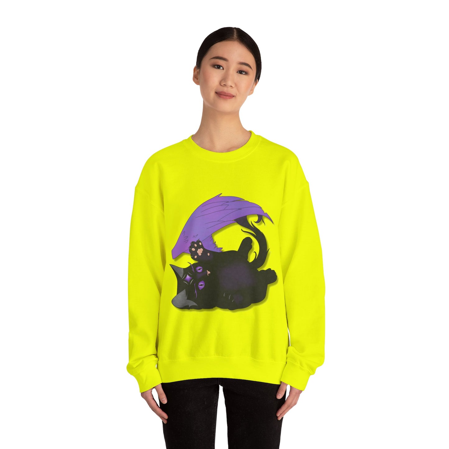 Winged Kitten Unisex Heavy Blend™ Crewneck Sweatshirt