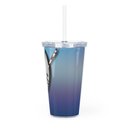 Space Warrior Lute Plastic Tumbler with Straw