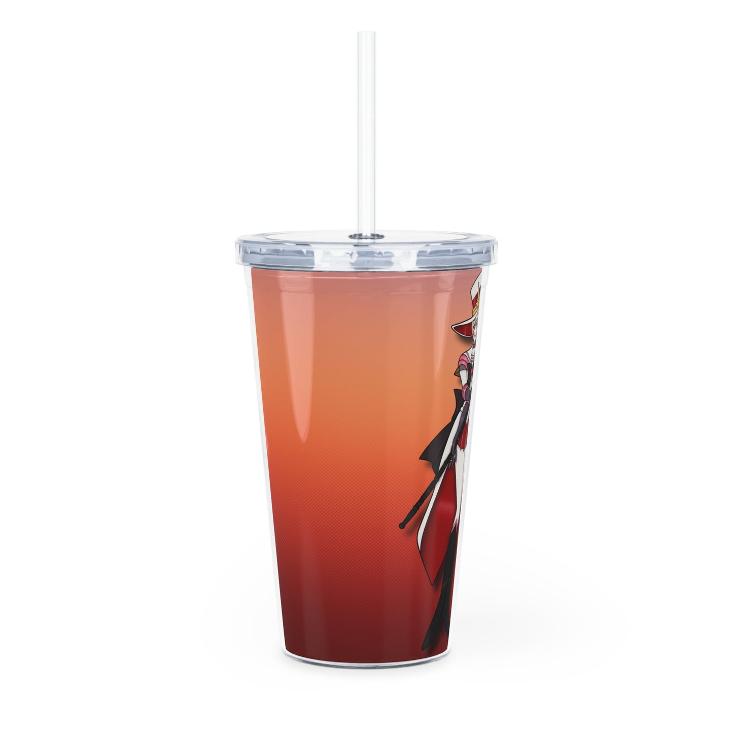 Space Warrior Lucifer Plastic Tumbler with Straw