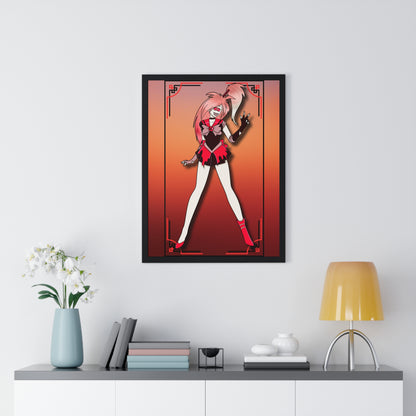 Space Warrior Cherri Bomb Vertical Framed Poster