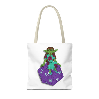 Goblin on a d20 Tote Bag