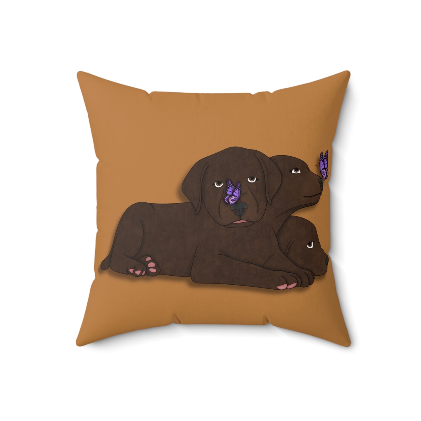 Cerberus Puppy Spun Polyester Square Pillow