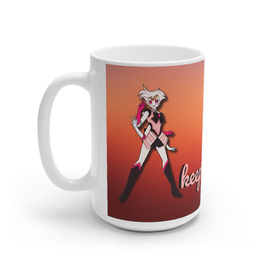 Space Warrior Angel Dust White Ceramic Mug, 11oz and 15oz