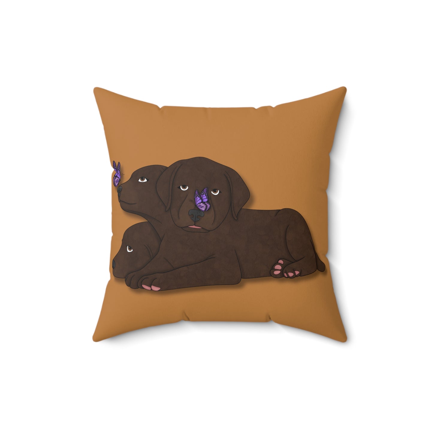 Cerberus Puppy Spun Polyester Square Pillow