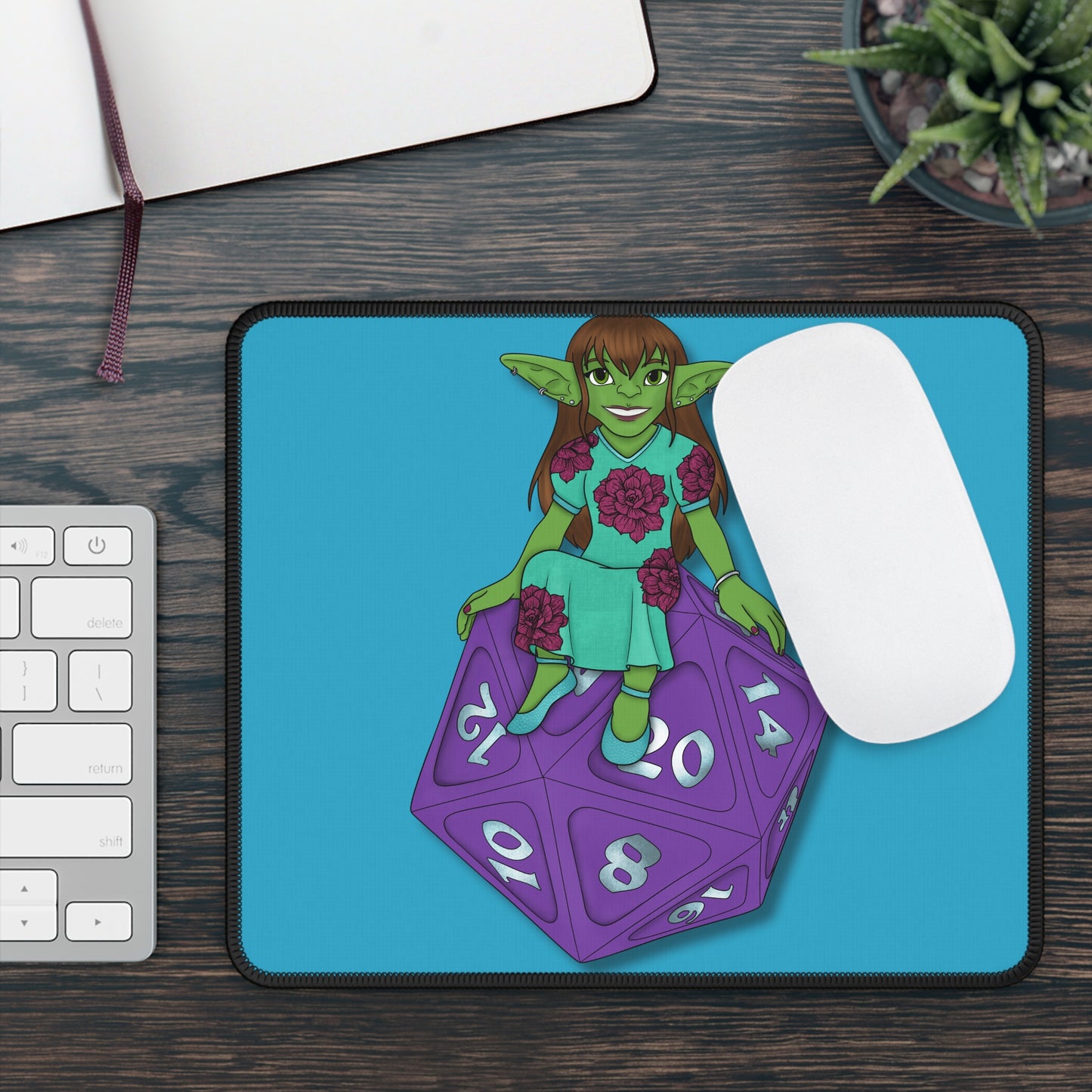 Goblin on a d20 Gaming Mouse Pad