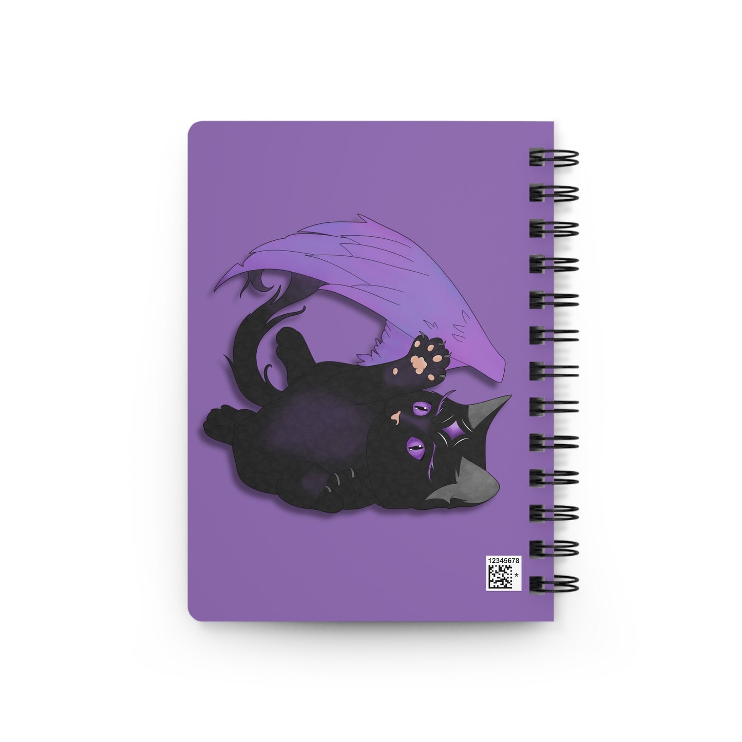 Winged Kitten Spiral Bound Journal